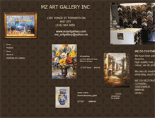 Tablet Screenshot of mzartgallery.com